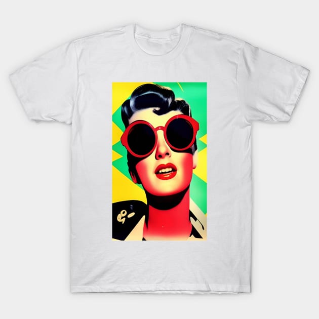 Popart Popculture Loving Lady T-Shirt by ShopSunday